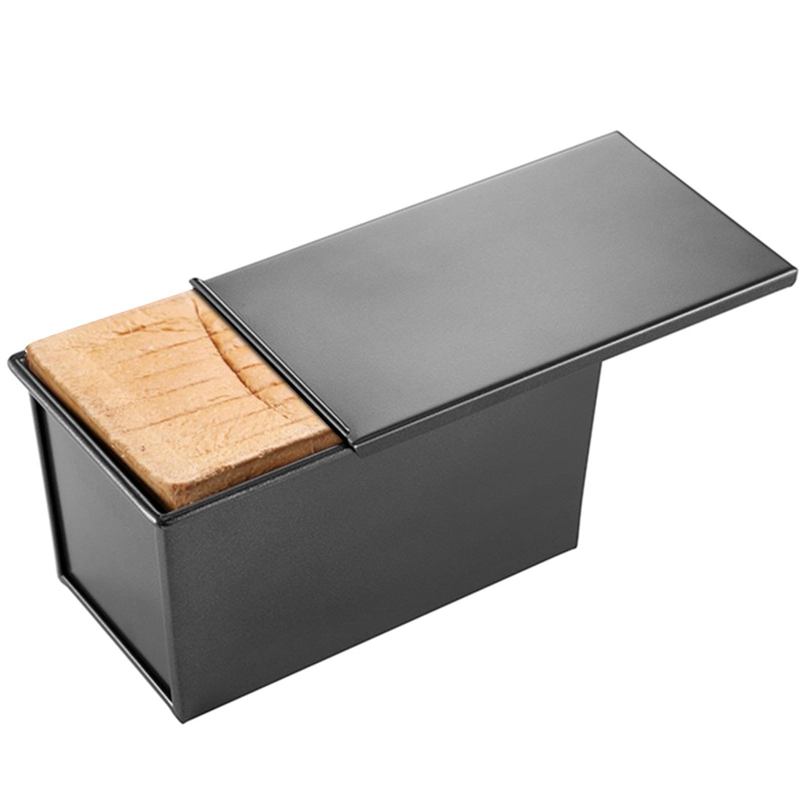 Molde Para Pan Tostado LUPATDY Con Tapa | Antiadherente 450g | Acero Al Carbono Hasta 230°C | Para Hacer Pan, Bizcochos O Brownies | Fácil Limpieza