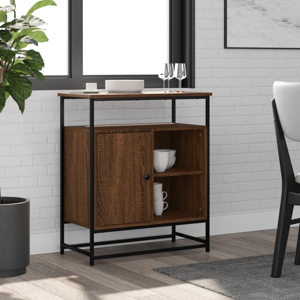 Aparador de madera de ingeniería color roble marrón para salón
