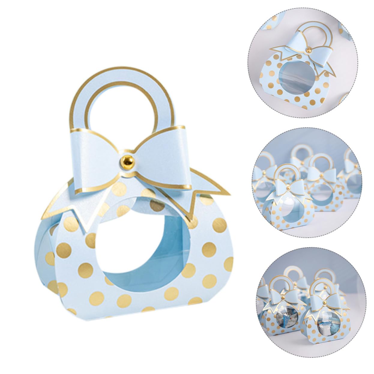 OATIPHO 50stücke Geschenkverpackungsboxen Aus Hochwertigem Material Für Süßigkeiten Snacks Und Kleine Geschenke Für Hochzeiten Partys Und Mehr Mit Transparentem Sichtfenster Und Praktische