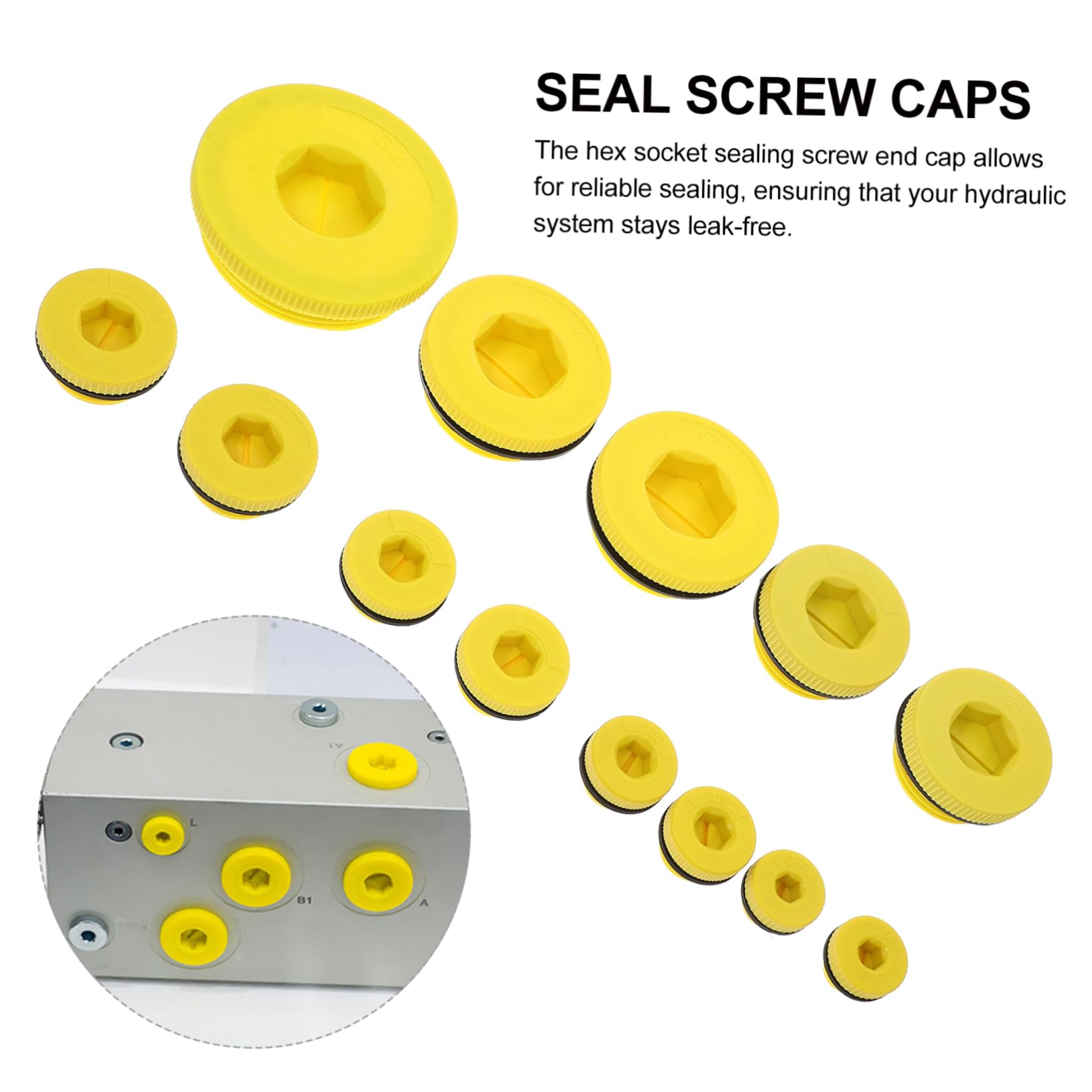 52piezas Tapones De Sellado De Orificio Para De De Para Conexiones De Hidráulica Material y Pom Compatible