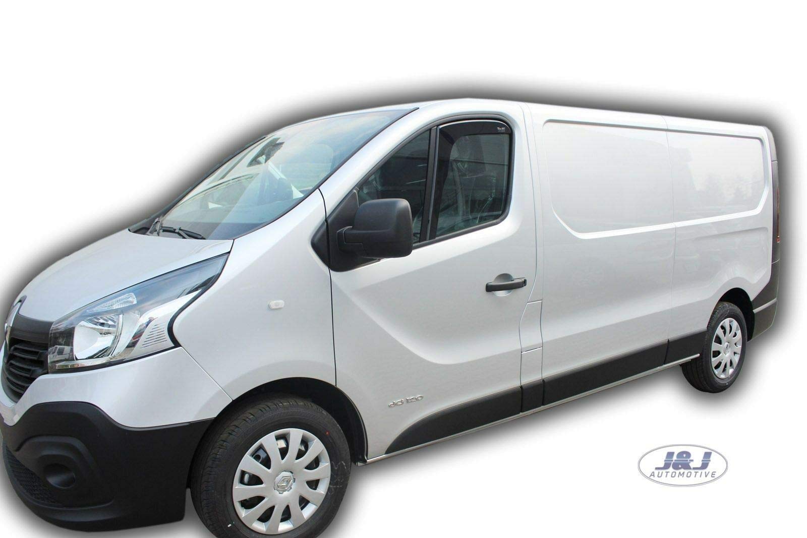 J&J AUTOMOTIVE Windabweiser passend für Renault Trafic 3 ab 2014 2tlg, Heko Regenabweiser Vorne Getönt Dunkel Passform