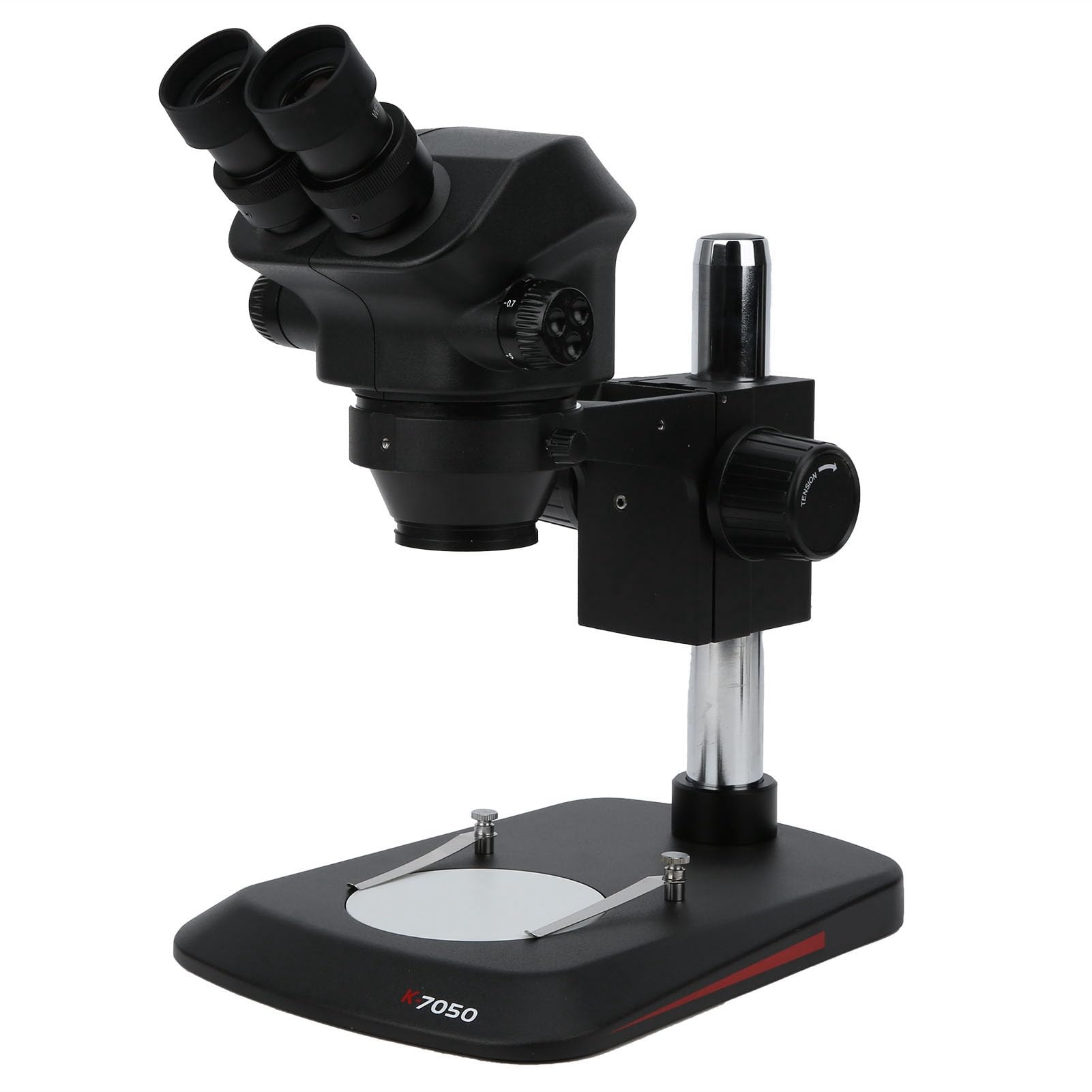 Cocoarm Microscopio Biológico Microscopio Estéreo de Plástico K 7050 Zoom de 7 a 50x Cabeza Binocular de 45 Grados Oculares 10x Distancia de Trabajo de 10 Cm para Reparación de Teléfonos PCB