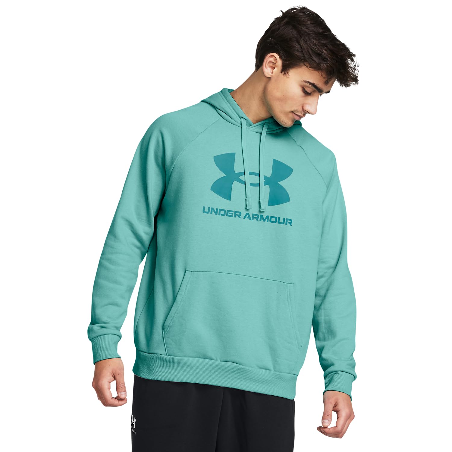 Under Armour Men's (482) Radial Turquoise / / Circuit Teal Underarmour'srivalfleecelogohoodie