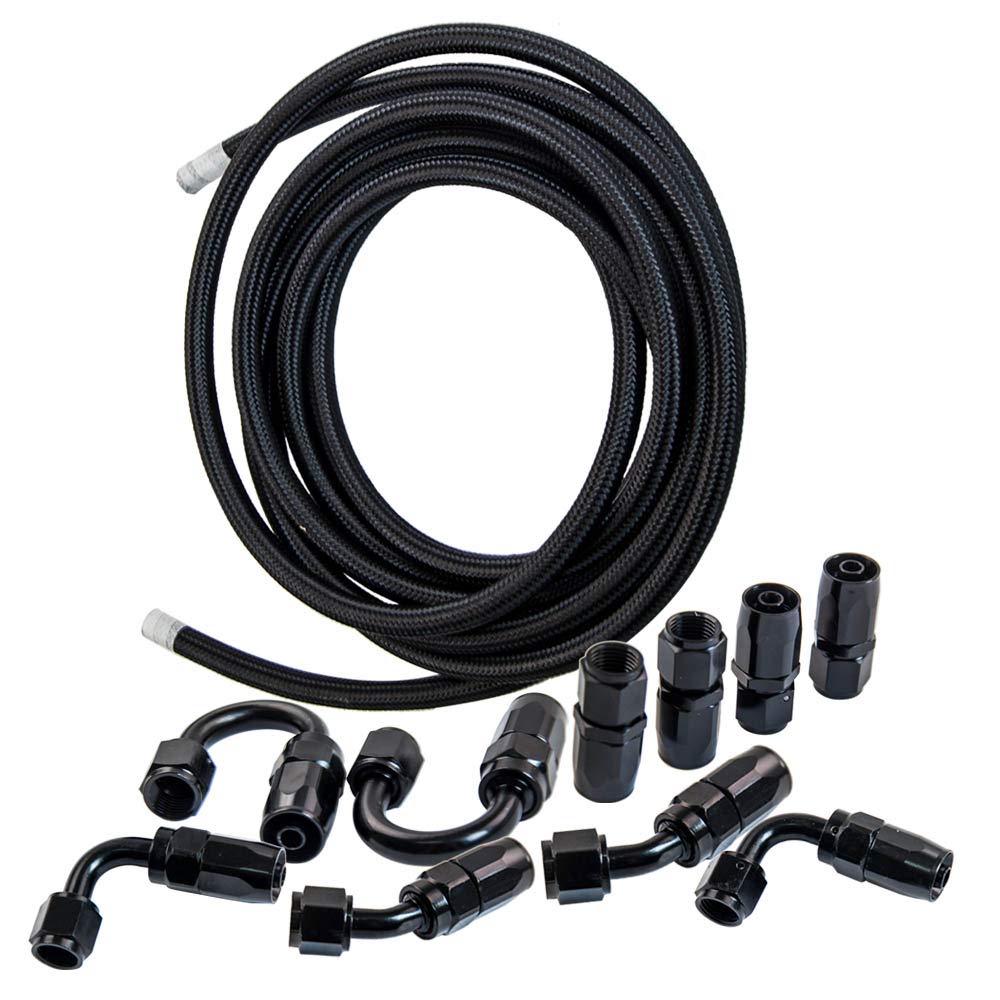maXpeedingrods AN6 5M Stainless Steel Flexible Braided Fuel Hose