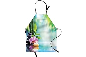 Ambesonne Unisex Apron with Adjustable Ties: Pond Decor Addition