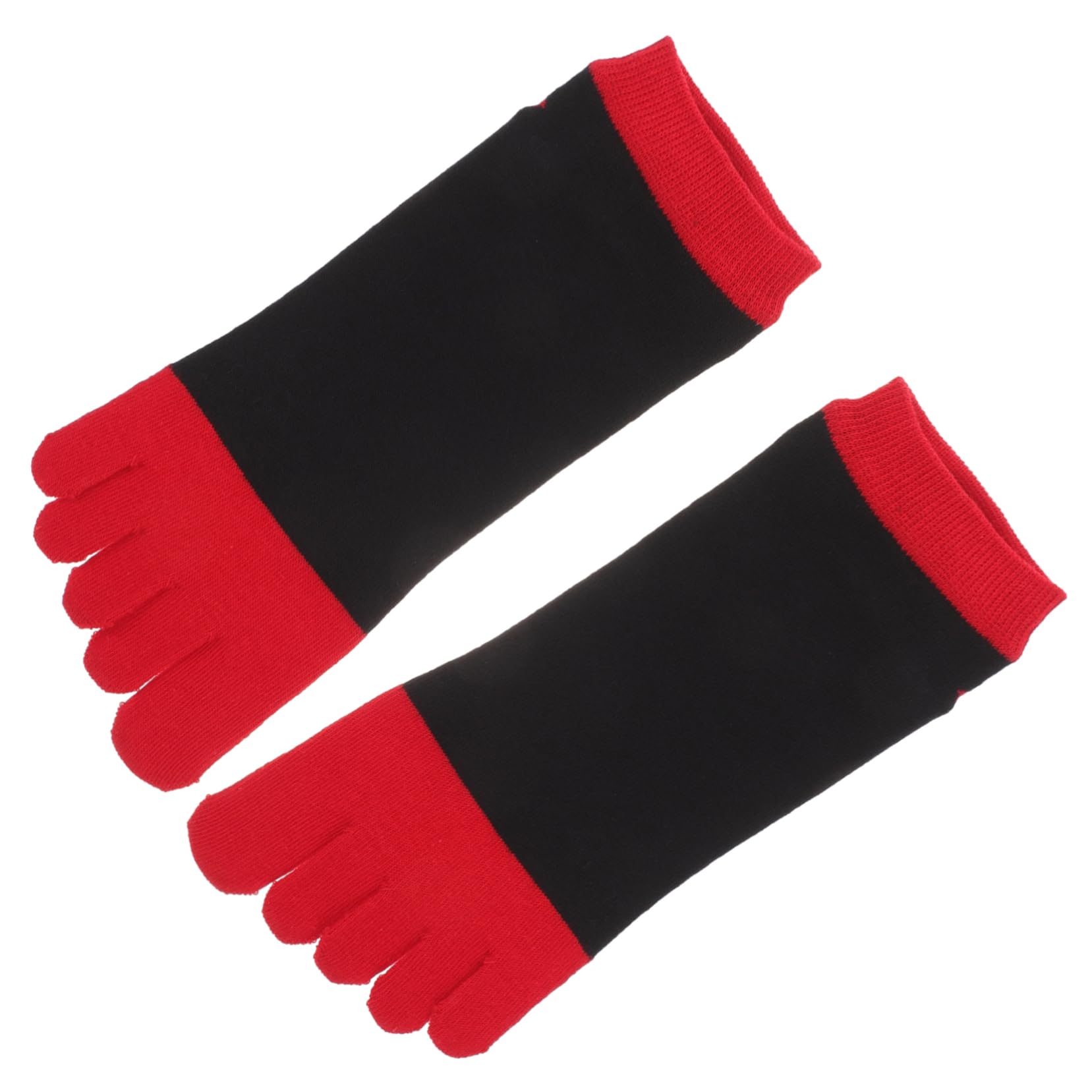 BESPORTBLE 1 Pair Toe Separator Socks for Women Full Toe Socks Breathable Cotton Ankle Length Fashionable Pattern