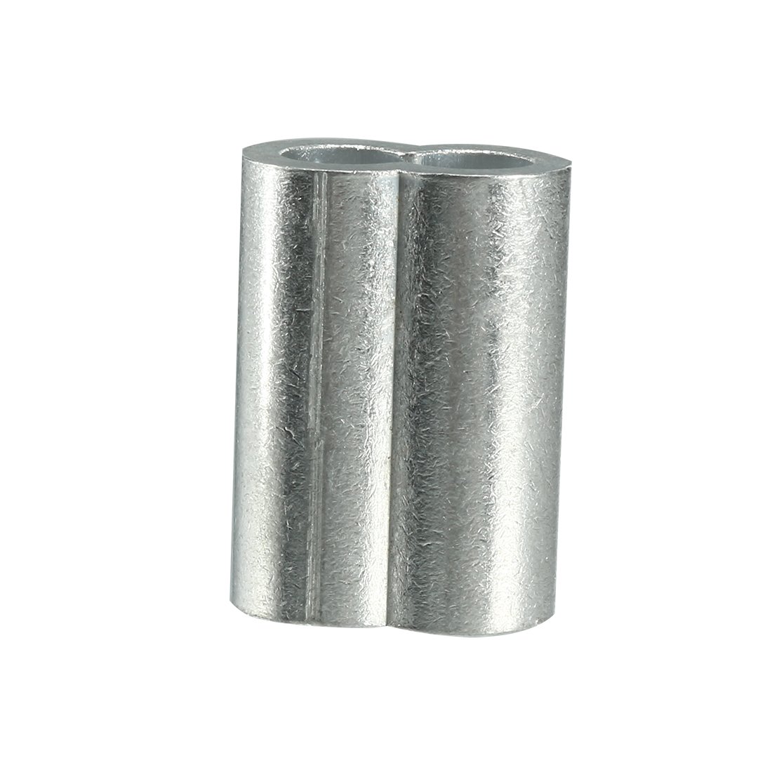 Aexit 8mm 5/16-inch Chain & Rope Fittings Cable Wire Rope Aluminum Sleeves Clip Crimping Wire Rope Sleeves Loop 5pcs