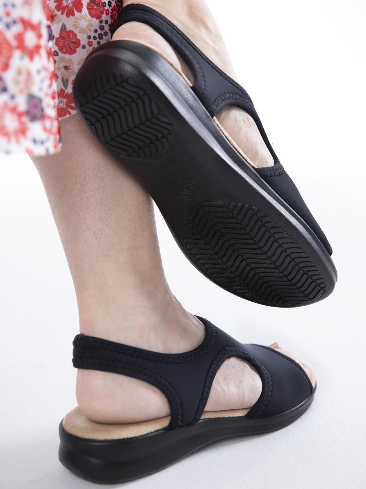 Aerosoft Sandales stretch 05 pour femme, extra légères et élastiques