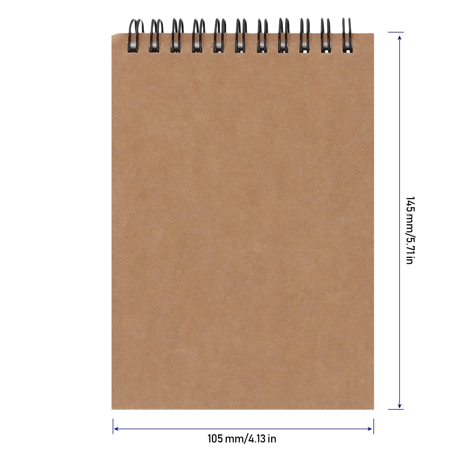 KINJOEK 30 quaderni da disegno A6, 120 pagine, 60 fogli con rilegatura a spirale, copertina in carta kraft A6, blocchi vuoti a spirale per disegnare, schizzi, pittura, scrittura