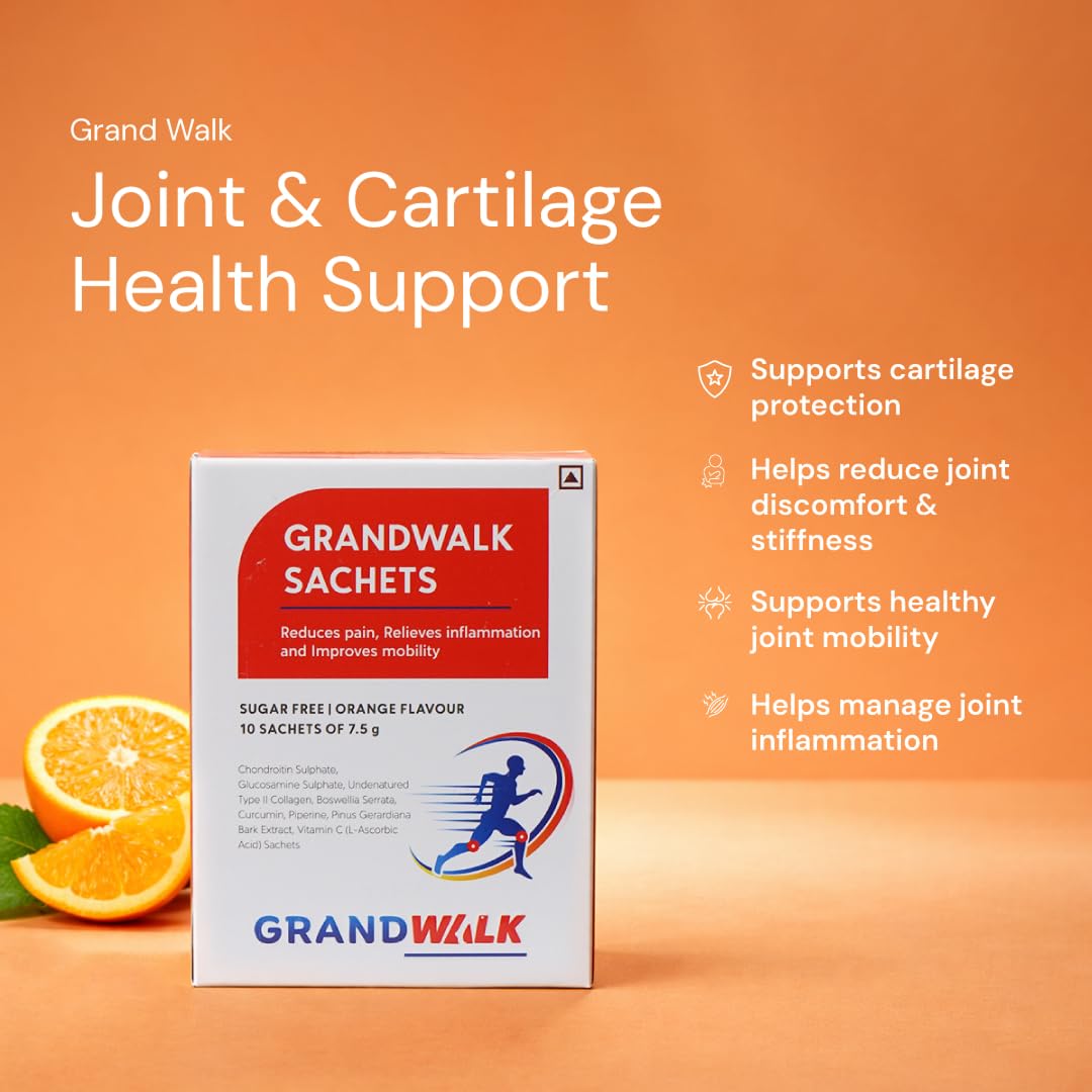 Joint Support | Glucosamine, Chondroitin, Collagen, Curcumin & Boswellia | Sugar Free Joint Health Supplement | Orange Flavour | (30 Sachets (1 Month)) — Amazon image 4