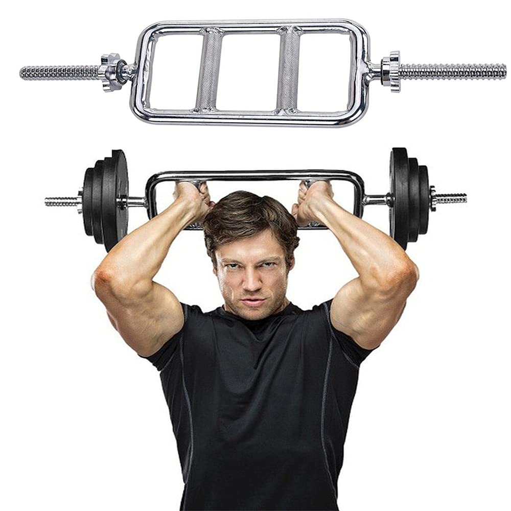 Buy Barbell Olympic Triceps Bar Threaded Solid Chrome Triceps Hammer