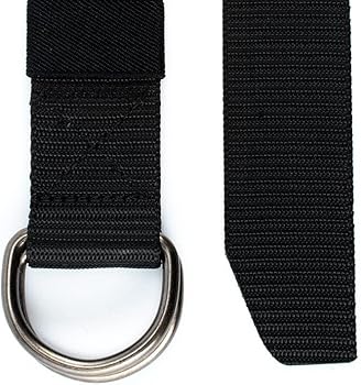 Casual Nylon Belts for Mens Women, Adjustable Double D Ring Buckle