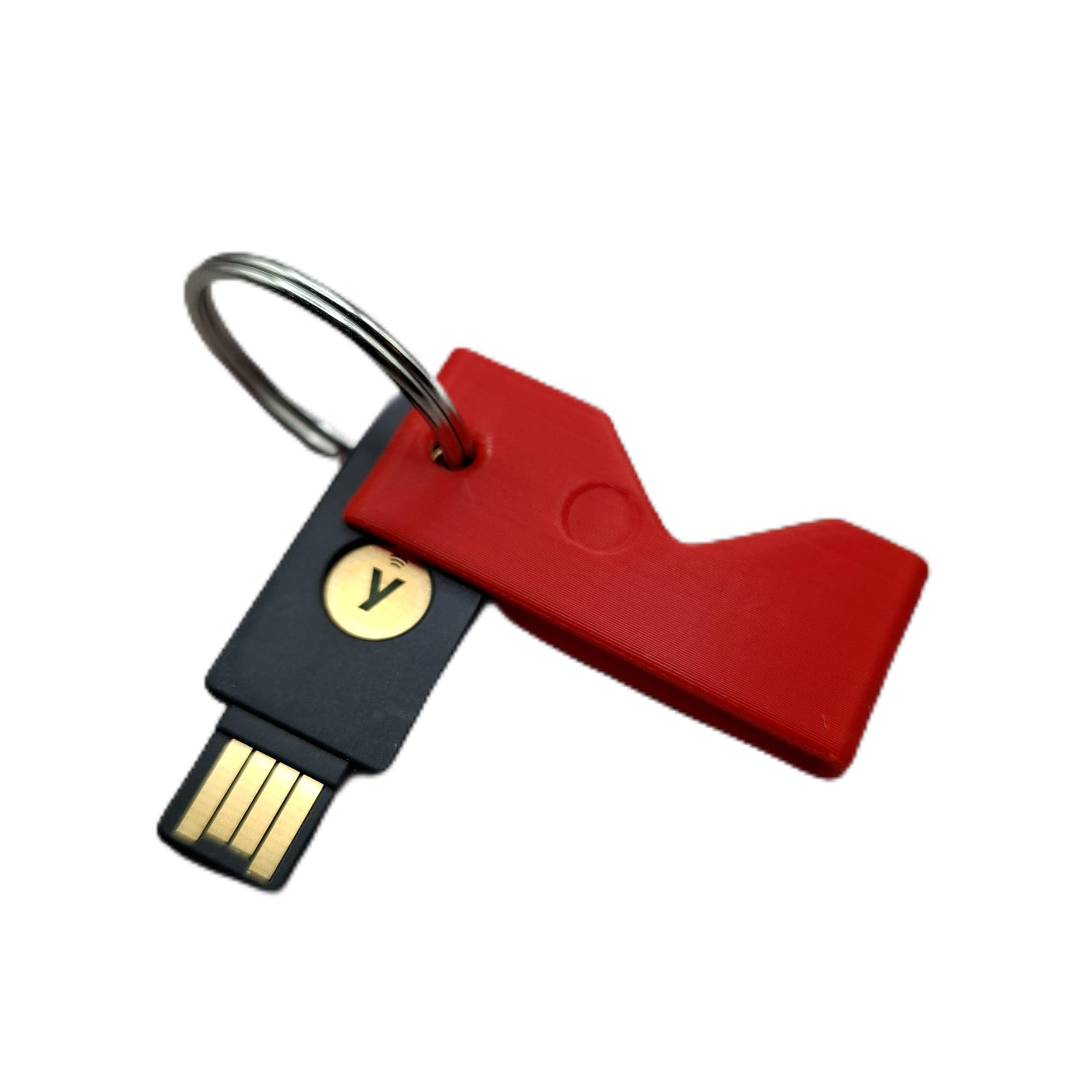 Case etui ochronne kompatybilne z Yubico Yubikey 5 NFC (USB-A)/ 5C NFC (USB-C), etui ochronne na klucze bezpieczeństwa, wybór koloru (czerwone, 5 NFC (USB A))