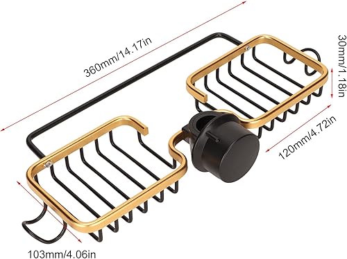 Miniatura 4 de Estante de almacenamiento para grifo, organizador de fregadero de cocina, organizador de plástico de aluminio, dos recipientes con barra de toalla