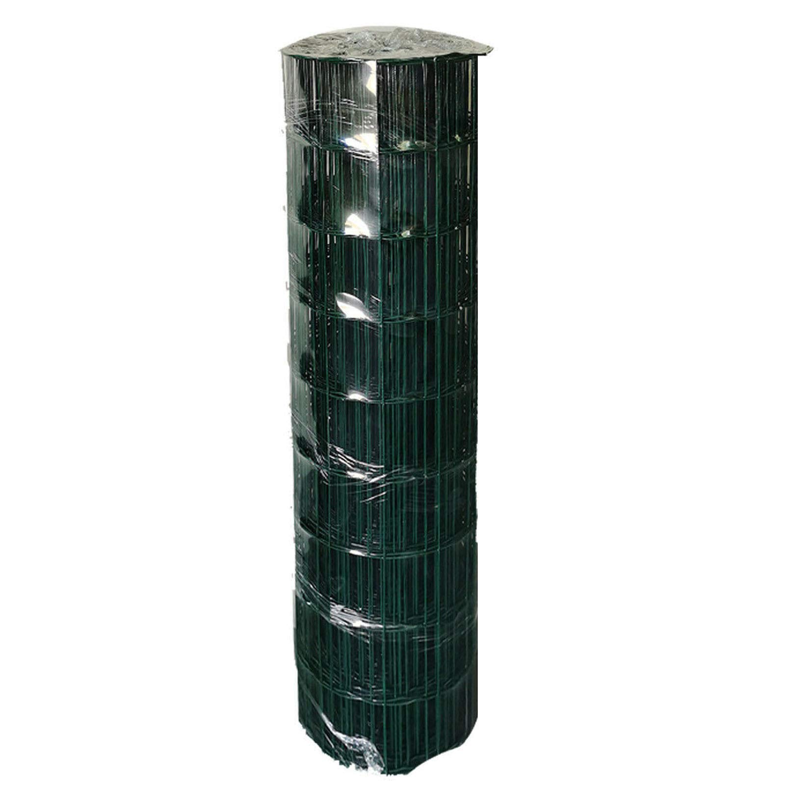 Bowose Green Wire Mesh Roll Garden Fencing PVC Coated Galvanised Steel Wire, 0.9m x 10m, Easy to Cut for Indoor Outdoor Chicken Rabbit Fence Garden Barrier Netting 100mm x 75mm Mesh Hole
