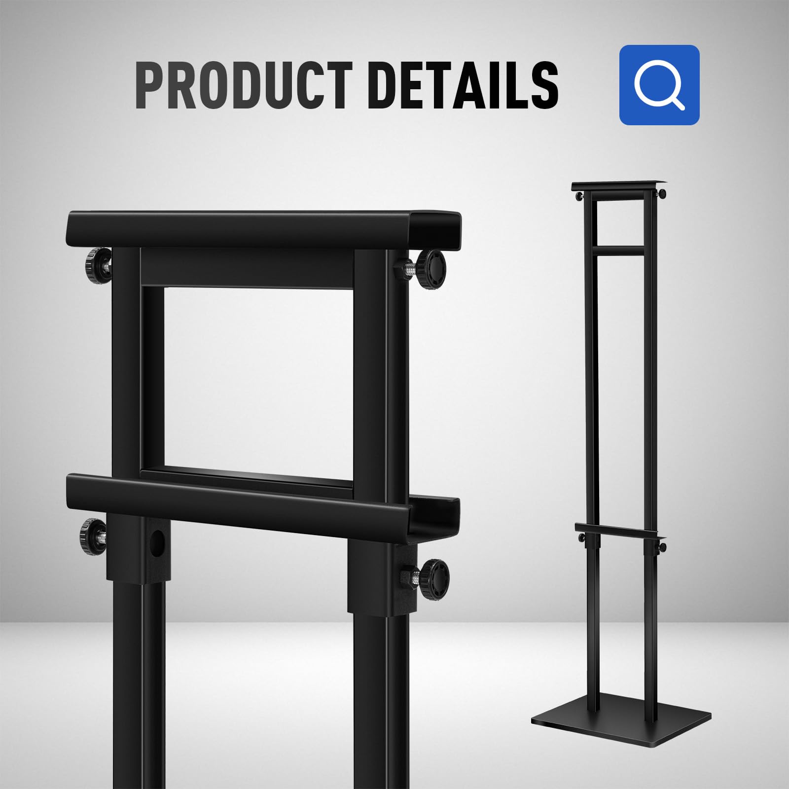 YIYO Soporte para carteles – Exhibición de suelo de doble cara de 78 pulgadas con base de metal, doble poste ajustable resistente para tableros de espuma y señalización (escuelas/tiendas/restaurantes
