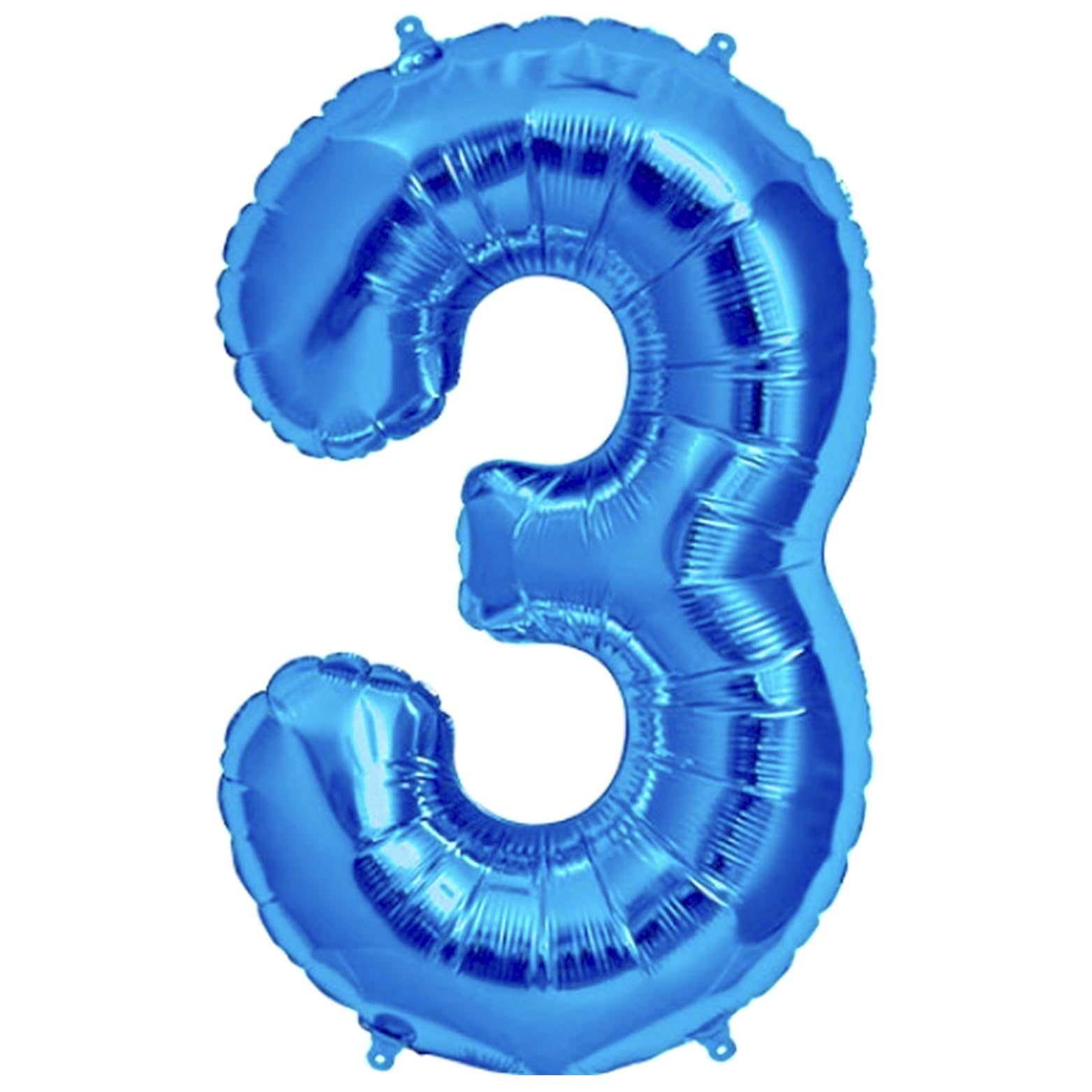Blue Number 3 - Large Helium Foil Balloon - Birthday Party Wedding Anniversary Decoration - 101cm (2 Pack)