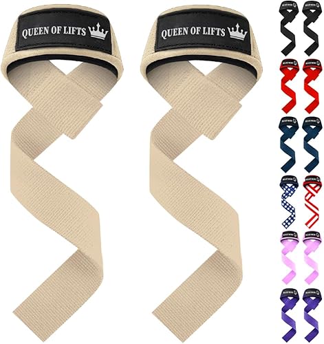 Miniatura 48 de TECEUM Correas de levantamiento para levantamiento de pesas, gimnasio, entrenamiento de fuerza, correas de muñeca con algodón acolchado de neopreno,