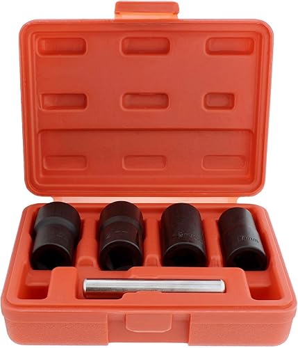 Miniatura 3 de ABN - Juego de dados giratorios, herramienta para remover tuercas de rueda  5 dados para extraer tornillos métricos y tuercas de rueda