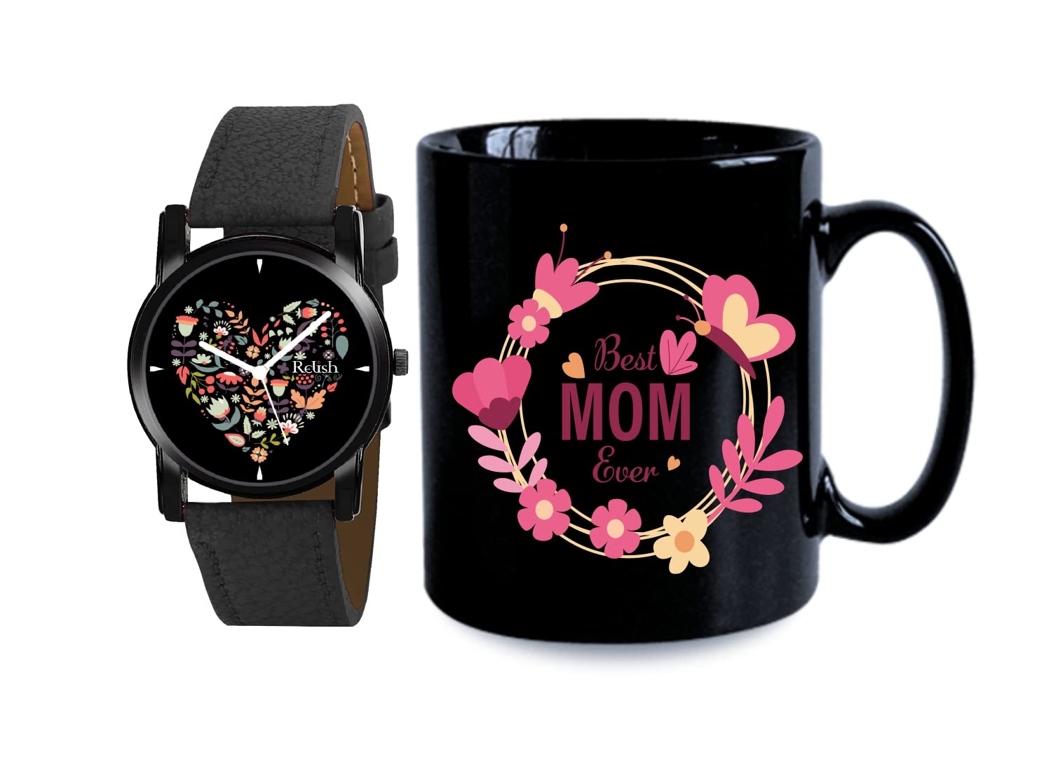 Relish Birthday Gift For Mother, Analogue Watch & Best Mom Ever Printed Black Ceramic Coffee Mug | Gift Pack For WomenS & Girls, 325 milliliter (B0BTYRLWBY) Amazon Price History, Amazon Price Tracker