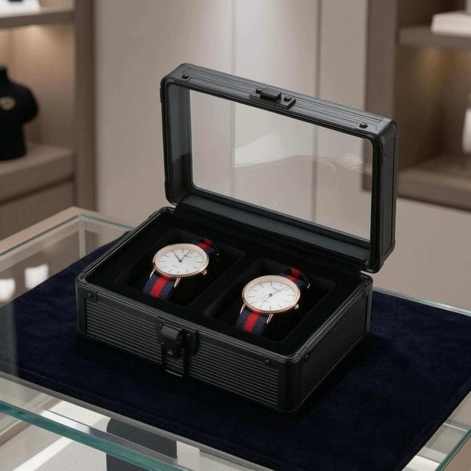 Étui Montre Double Organisateur Coffret, Noir, style to 1
