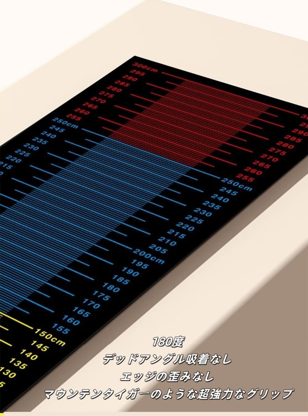 Negosu立ち幅ジャンプマット滑り止めジャンプ幅測定高校入試用体操マット立ち幅ジャンプ用メジャー室内家庭用騒音低減競技用品ゴム製ト