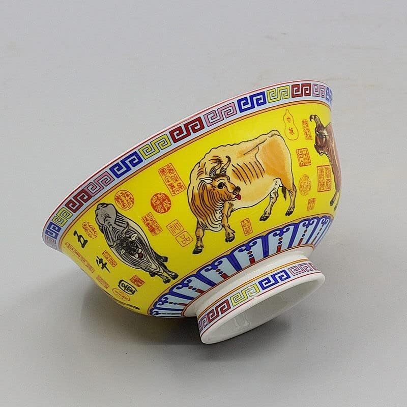 miska ceramiczna, Chińska starożytna porcelanowa miska na ryż w stylu pałacowym