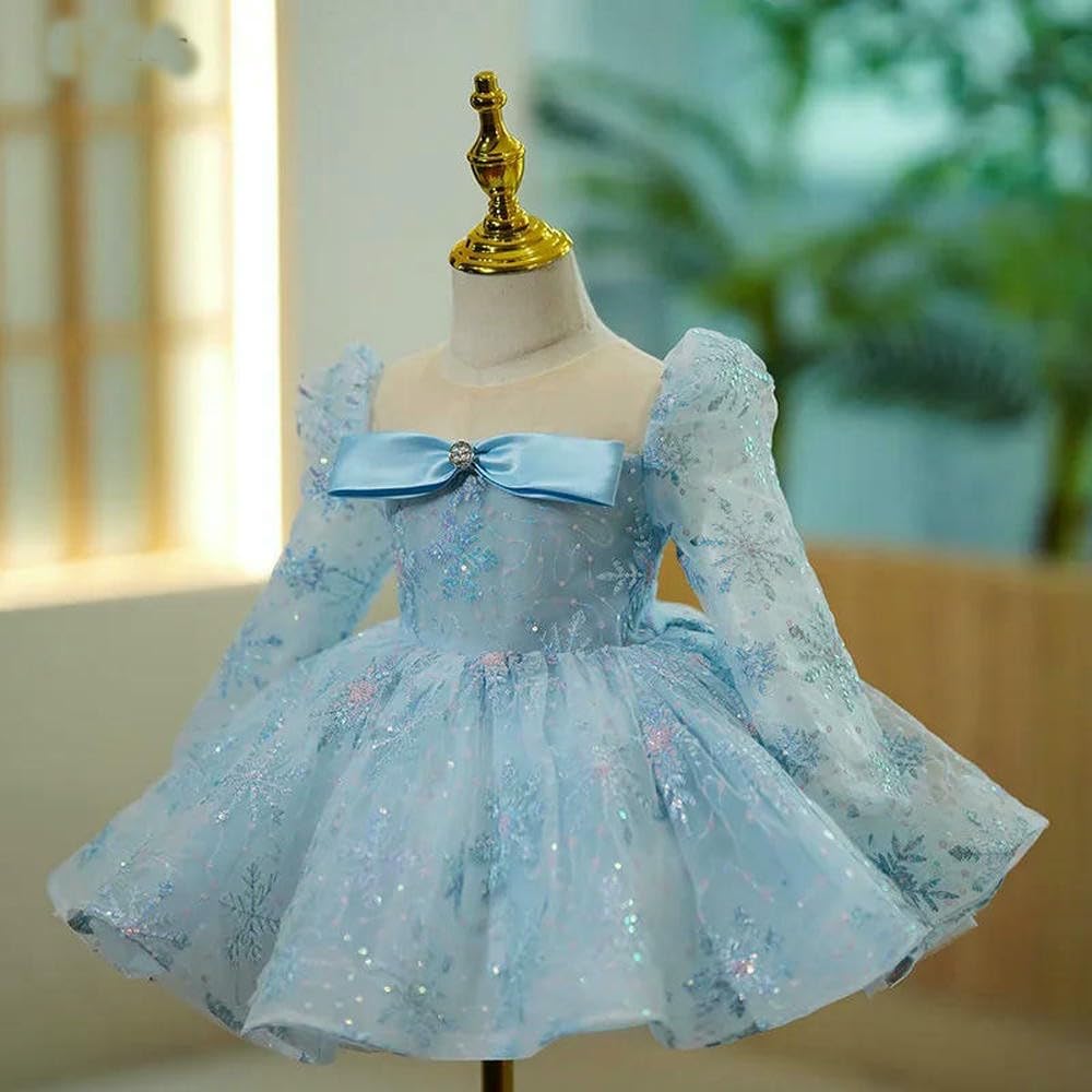 ZBDZSW Ramadan Princess Dress dla Dziewczynek Elegancka Suknia Imprezowa na Występy Dziewczynka Sypiąca Kwiaty Gospodyni Tutu Sukienki Ubrania Eid