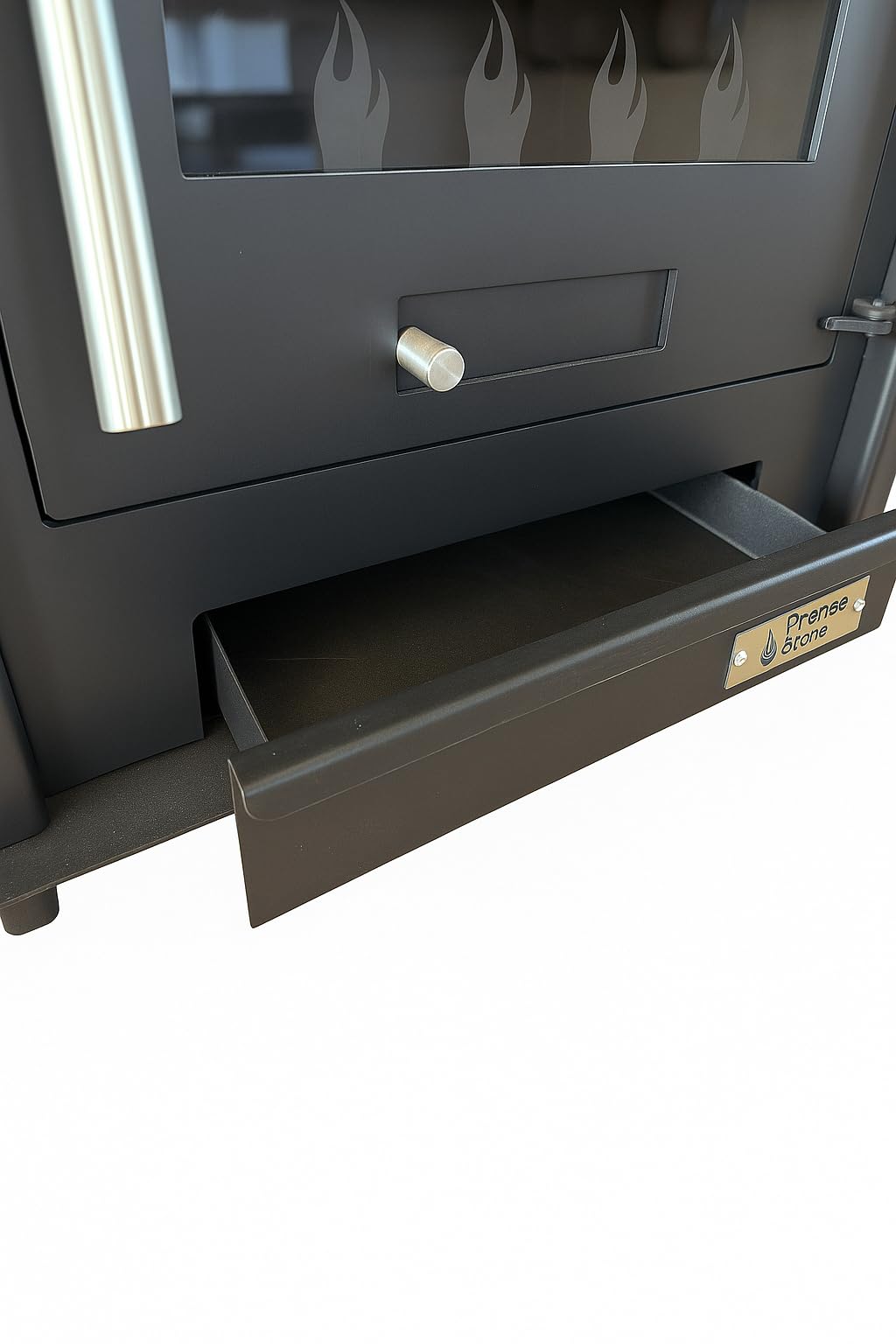 PRENSA STOVE - Poêle à Bois avec Four Modèle ETNA 13 kW – Four en Brique Réfractaire avec Thermomètre – Acier 4 mm – Sortie Supérieure – Norme ECODESIGN 2022