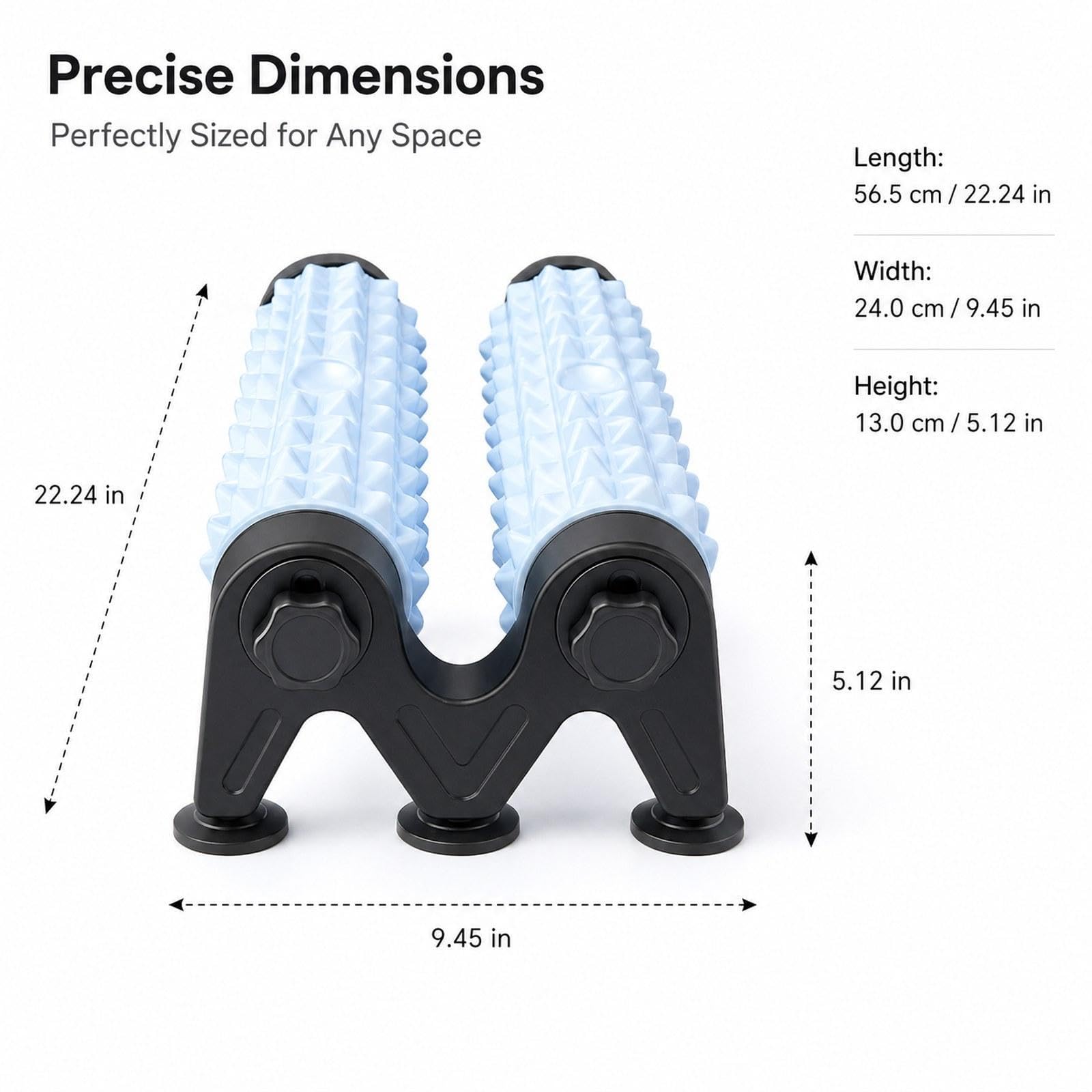 Fitness Roller Foam Massage Pilates Gymnastikblock mit Gezielter Muskelmassage Und Stabiler Stützstruktur für Workout Stretching Heimtraining, Blau