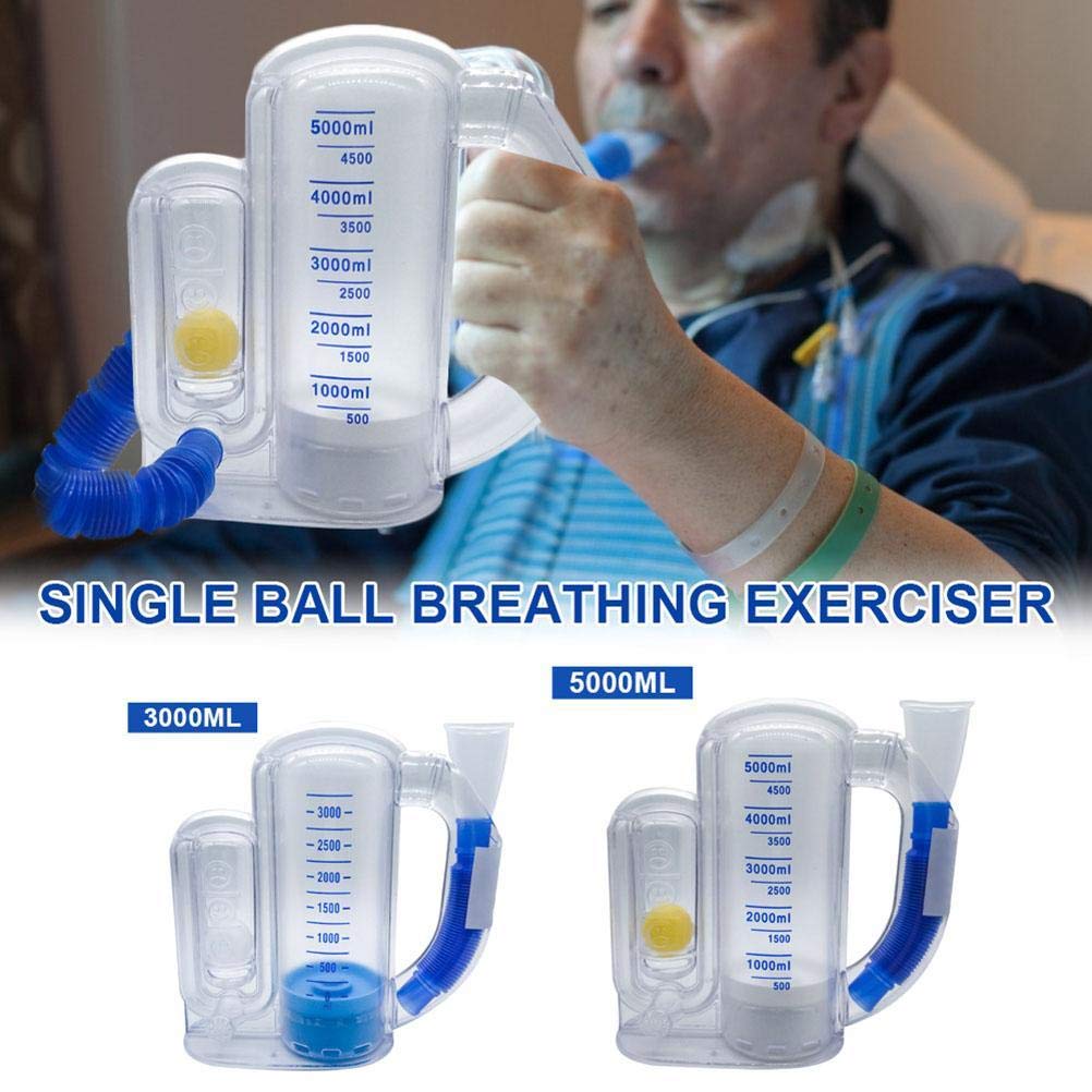 Appareil d'entraînement respiratoire, Appareil d'entraînement à la spirométrie 3000 ml/5000 ML,testeur de Fonction pulmonaire,pour Appareil d'entraînement respiratoire respiratoire pour Enfants