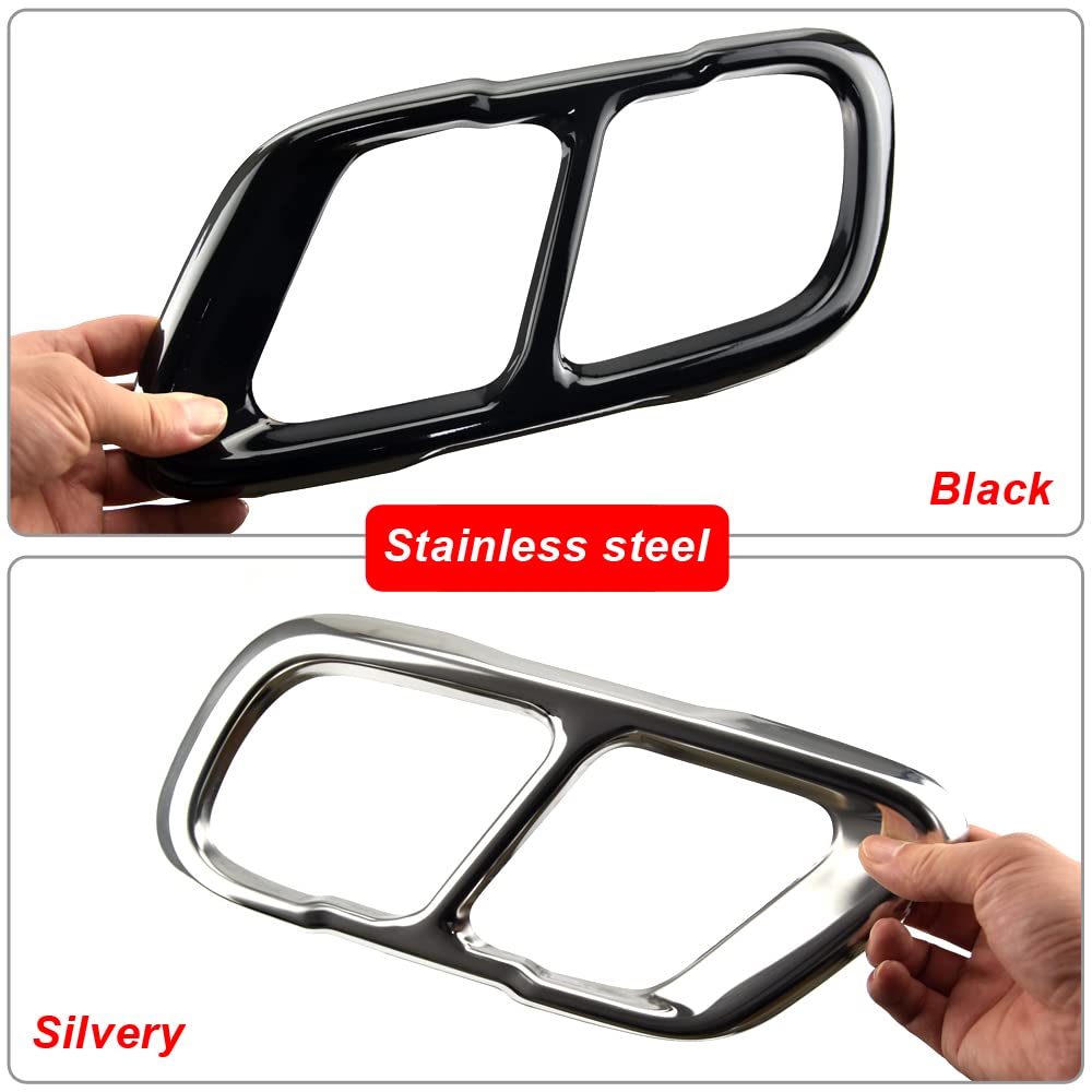 Nero accessori esterni in acciaio inox auto silenziatore tubo di scarico di uscita parti compatibili con B-MW X5 G05 X6 G06 X7 G07 2019-2021(versione sportiva M)