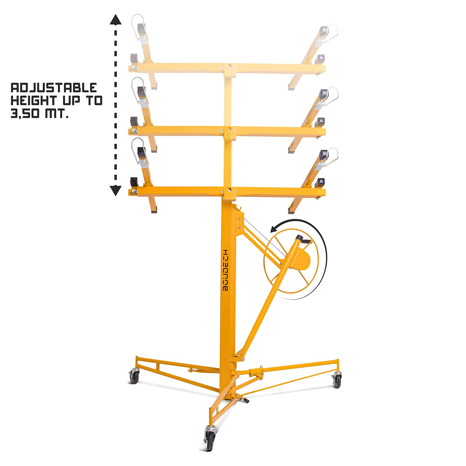 BOUDECH® LIFTER - Sollevatore pannelli cartongesso professionale con portata di 68kg e certificato CE. Alzalastre e alzapannelli richiudibile controsoffittature.