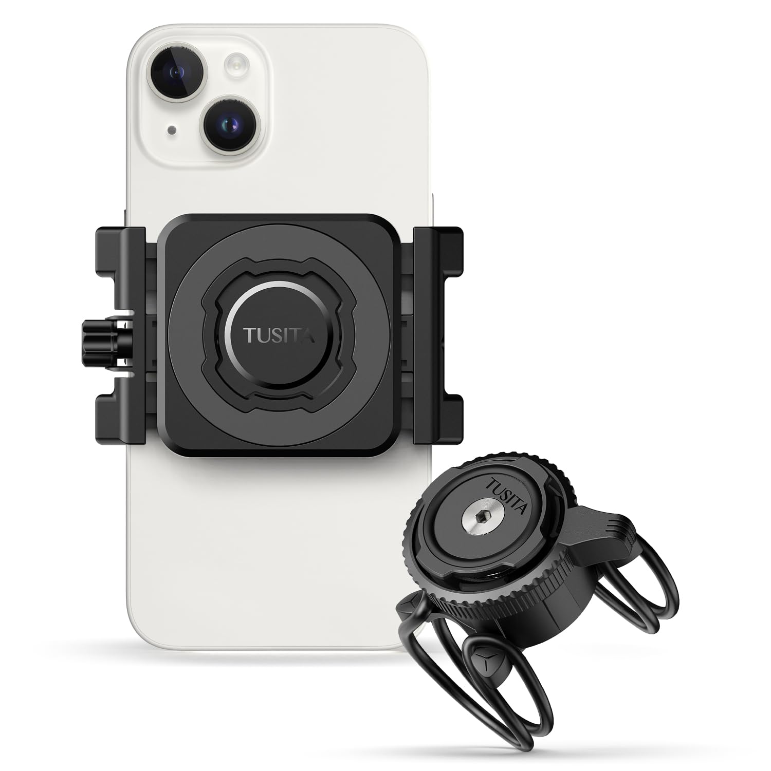 TUSITA Kit di Supporto per Bicicletta per Telefono - Twist Lock Stem Supporto per Telefono da Manubrio e Adattatore Universale a Morsetto