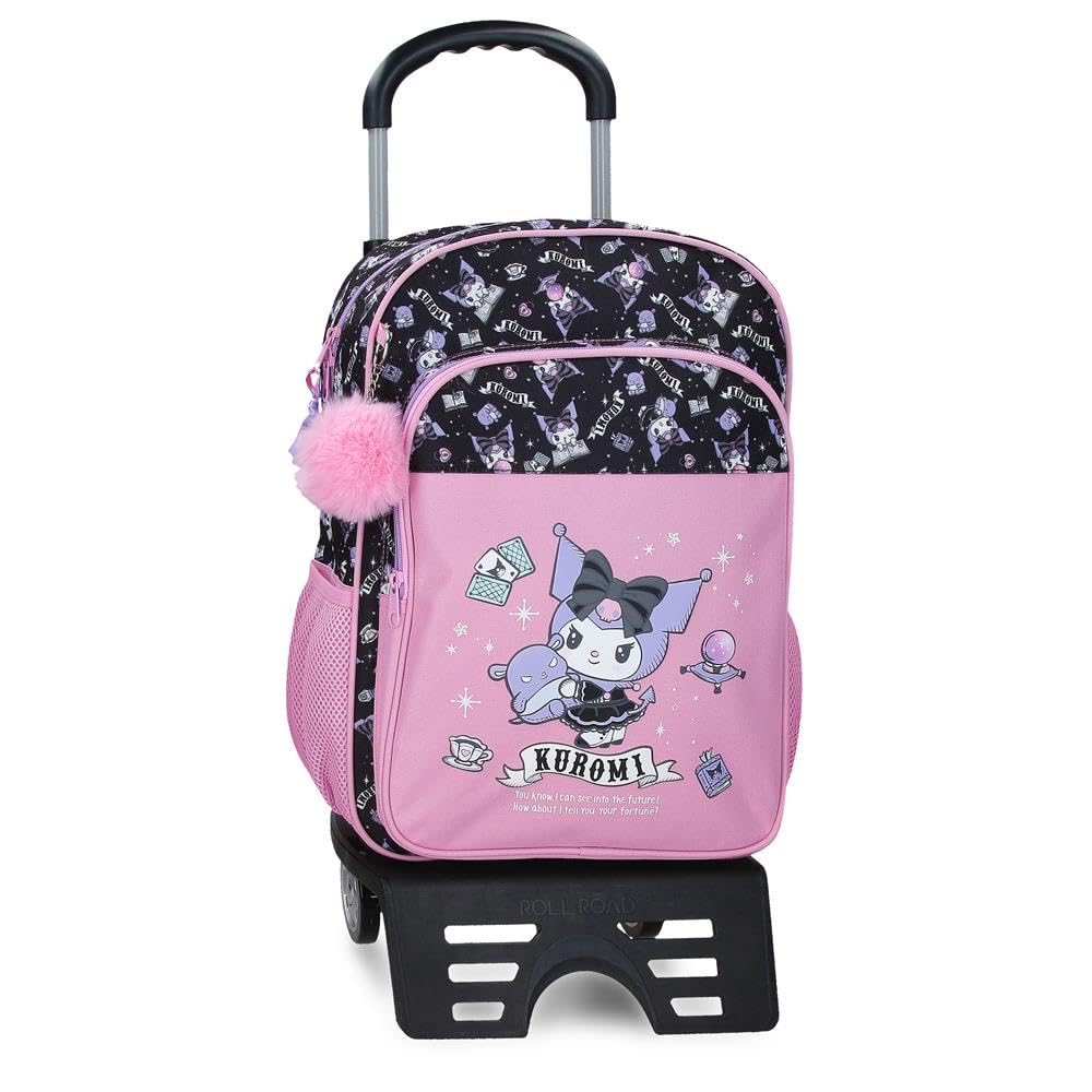 Sanrio Kuromi Fortune Telling School Backpack with Trolley Pink 30x40x13 cm Polyester