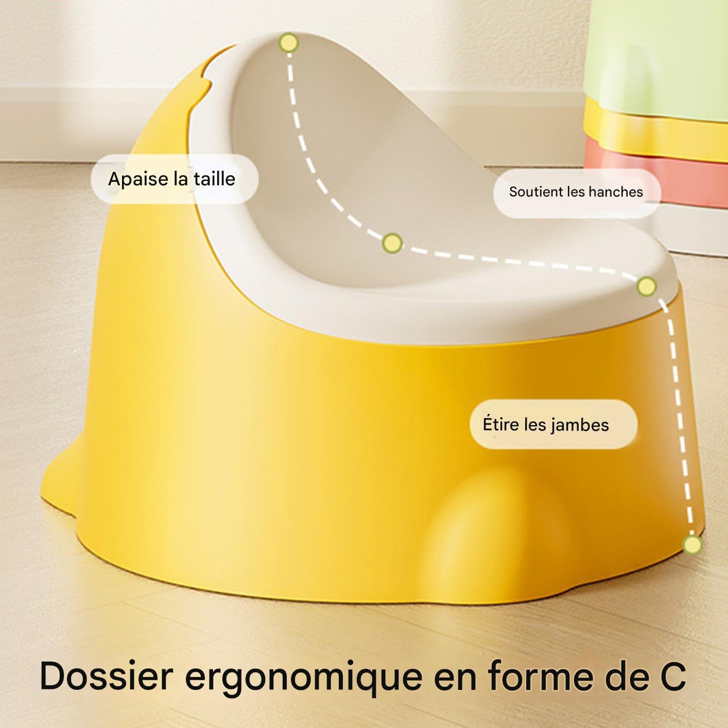 Taburete Infantil Antideslizante Y Antiderrapante, Portátil Y Apilable | Asiento de Alimentación de Dinosaurio Niños, Chicos, Interior, Cocina, Baño, Dormitorio, Sala De Estar, Aula, Guardería,