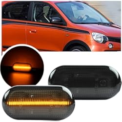 Luces Del Tablero Renault Clio NSLUMO 2 uds lente ahumada LED indicador lateral repetidor luz de señal de giro para Dacia Logan Duster Ren/ault Twingo 1 2 3