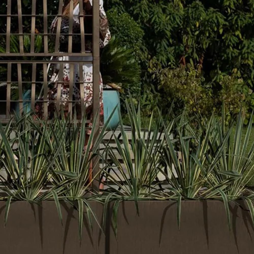 Fioriera alta cm 175 con vaso largo cm 80 Spalliera Grigliata separe' tortora graticola rampicante modulabile e componibile per Esterni Giardini Terrazze separatore ambienti locali commerciali