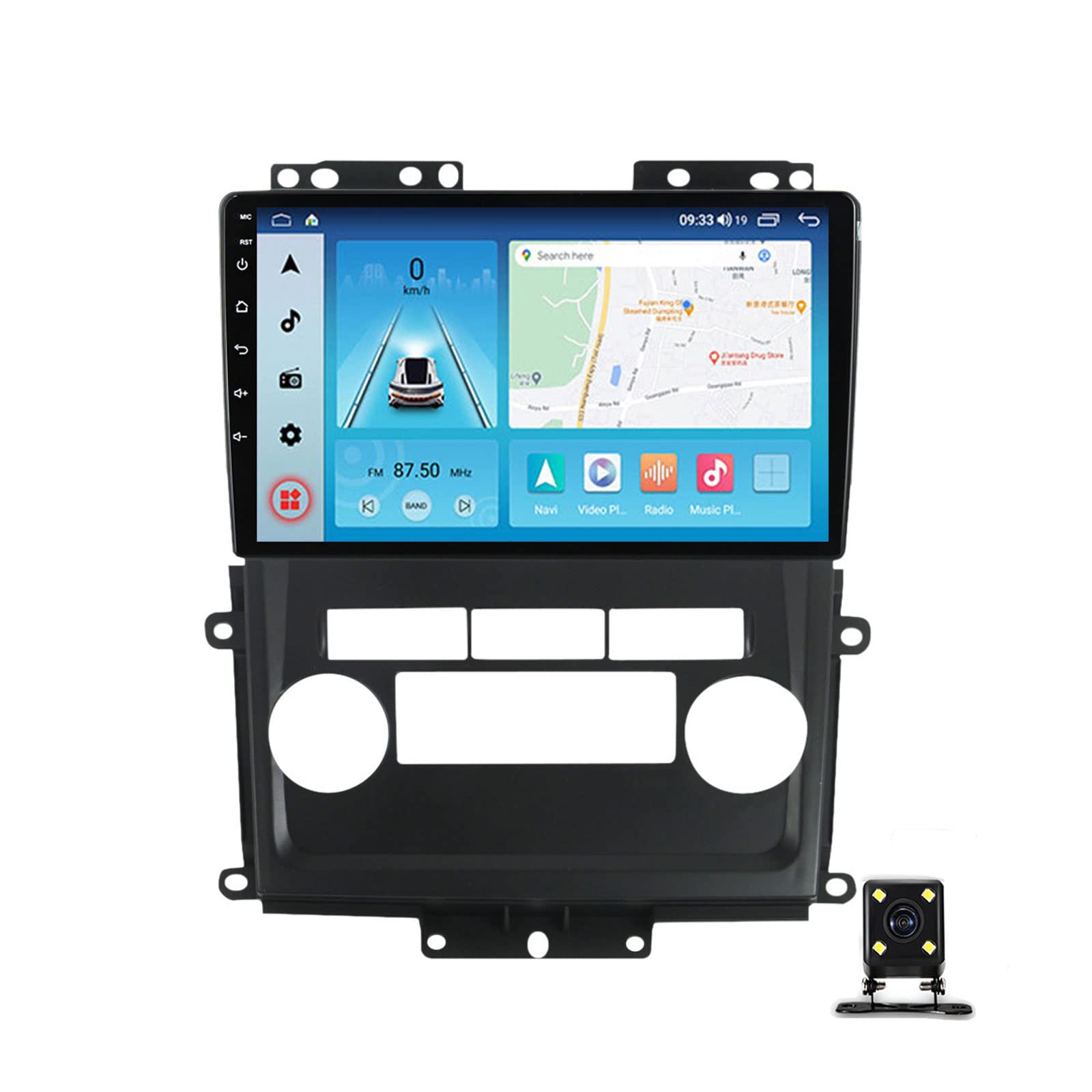 ZEARLYDouble Din Car Stereo for Nissan Frontier 2009~2012 Compatible with Carplay/Auto/Mirror Link, 9 Inch Touchscreen Car Stereo with Bluetooth MP5 Player, Backup Camera, FM Car Radio