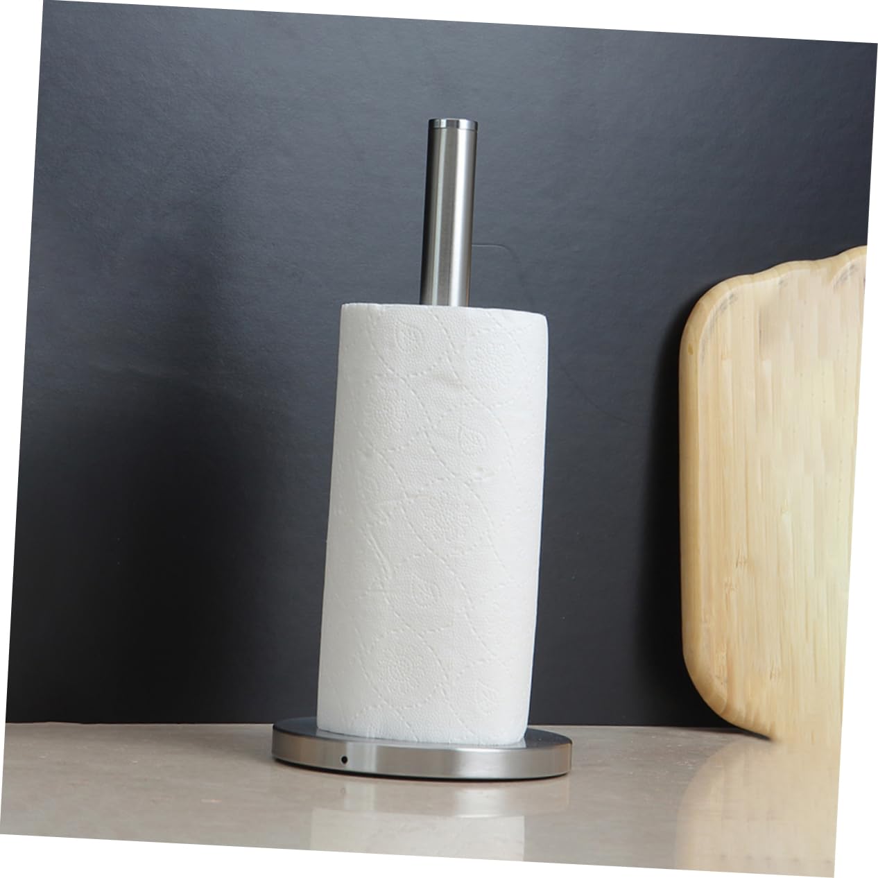 TOPBATHY 1pezzi Porta Rotolo Carta Cucina in Acciaio Inox Supporto per Carta e Fazzoletti Design Semplice e Moderno per Cucina o Ufficio