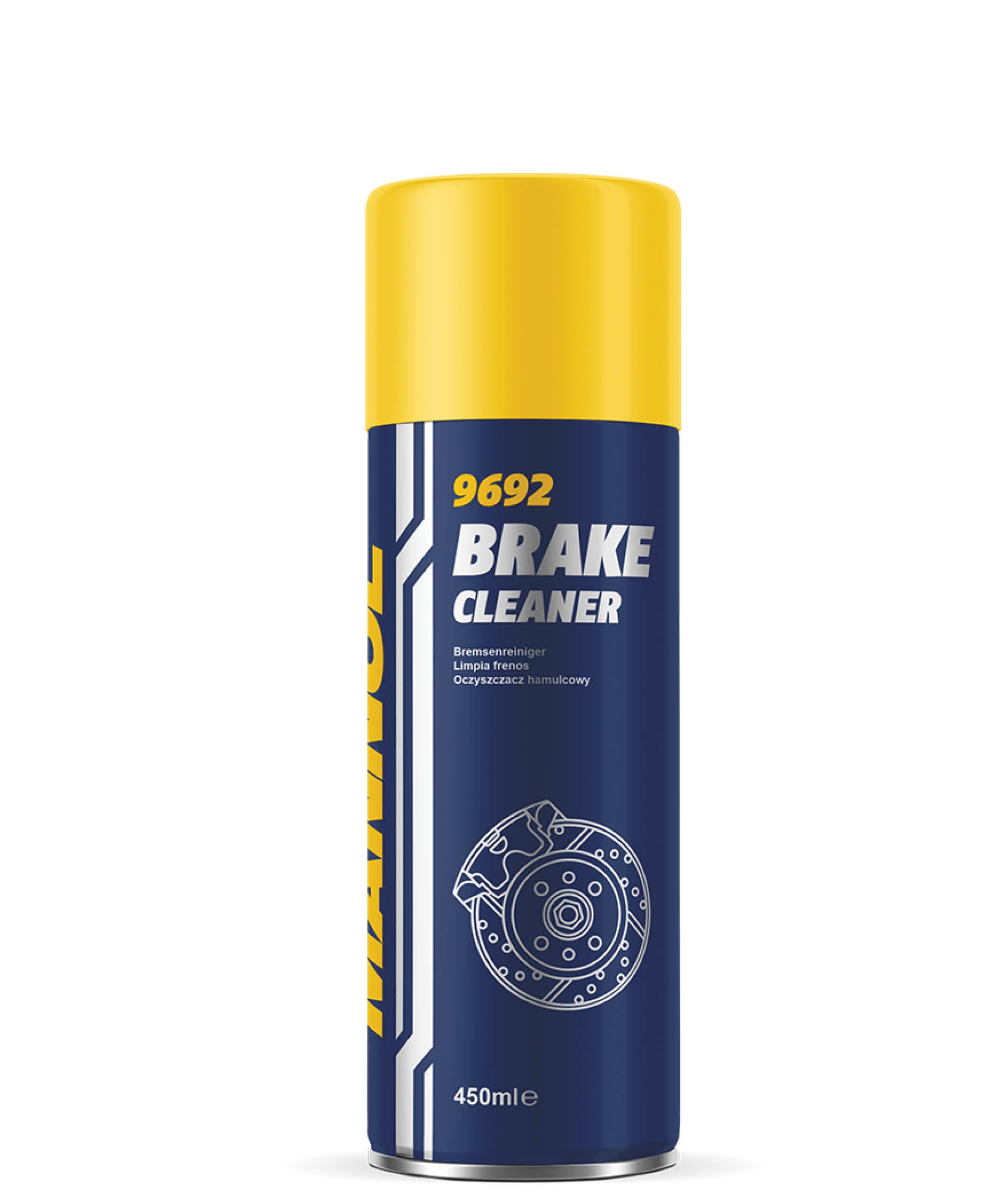 MANNOL 969251 Brake Cleaner | Fast-Drying Brake Cleaner | Wheel Cleaner |Brake and Clutch Cleaner | Brake Parts Cleaner | Degreaser Spray | Imported from Germany(450ml)