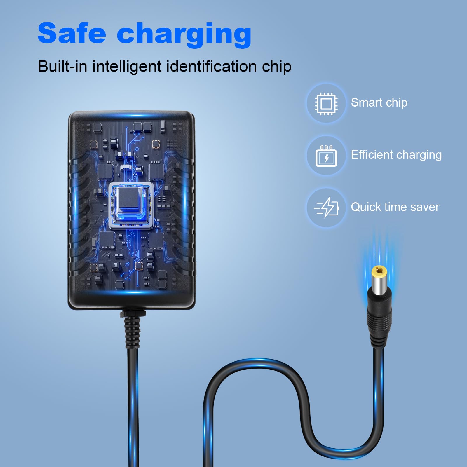 Cargador de 6 V para juguetes de paseo, cargador de batería de 6 V para niños, cargador de 6 voltios para ruedas eléctricas, accesorios eléctricos 3