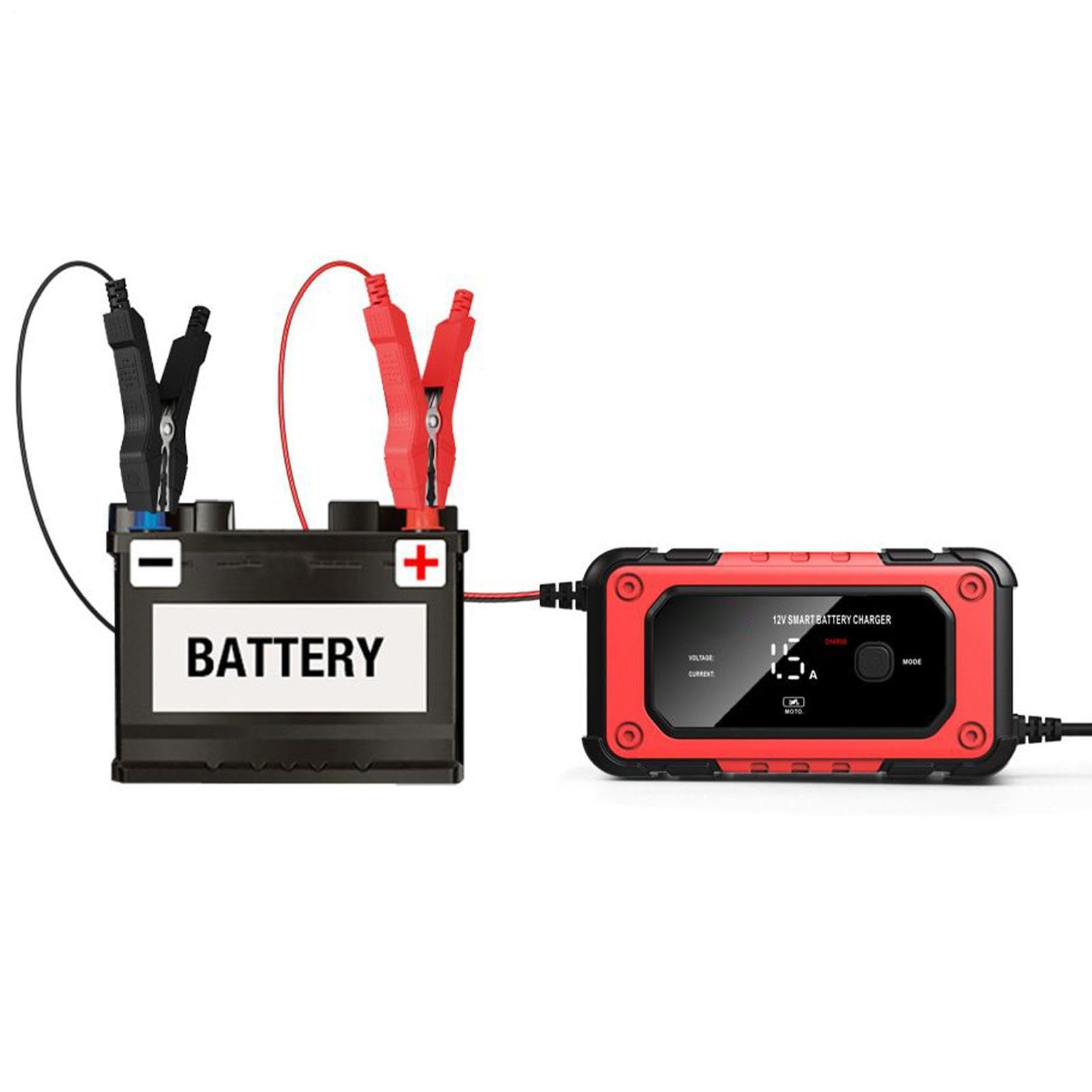 Caricabatterie Auto Display LCD Mantenitore Automatico Desolfatatore