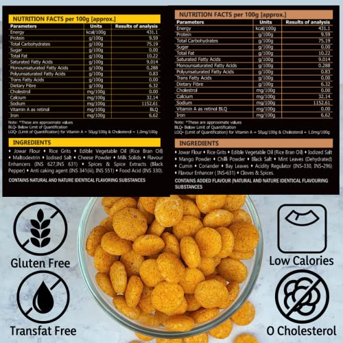 Image of Proseed Jowar Puffs (Cheese & Chatpata Chaat) | 150g x 2 Packs (Total 300g) | Slow Roasted & 100% Veg | No Refined Flour, Sugar & Trans-Fat | Gluten Free | No Palm Oil | Healthy, Millet Snacks