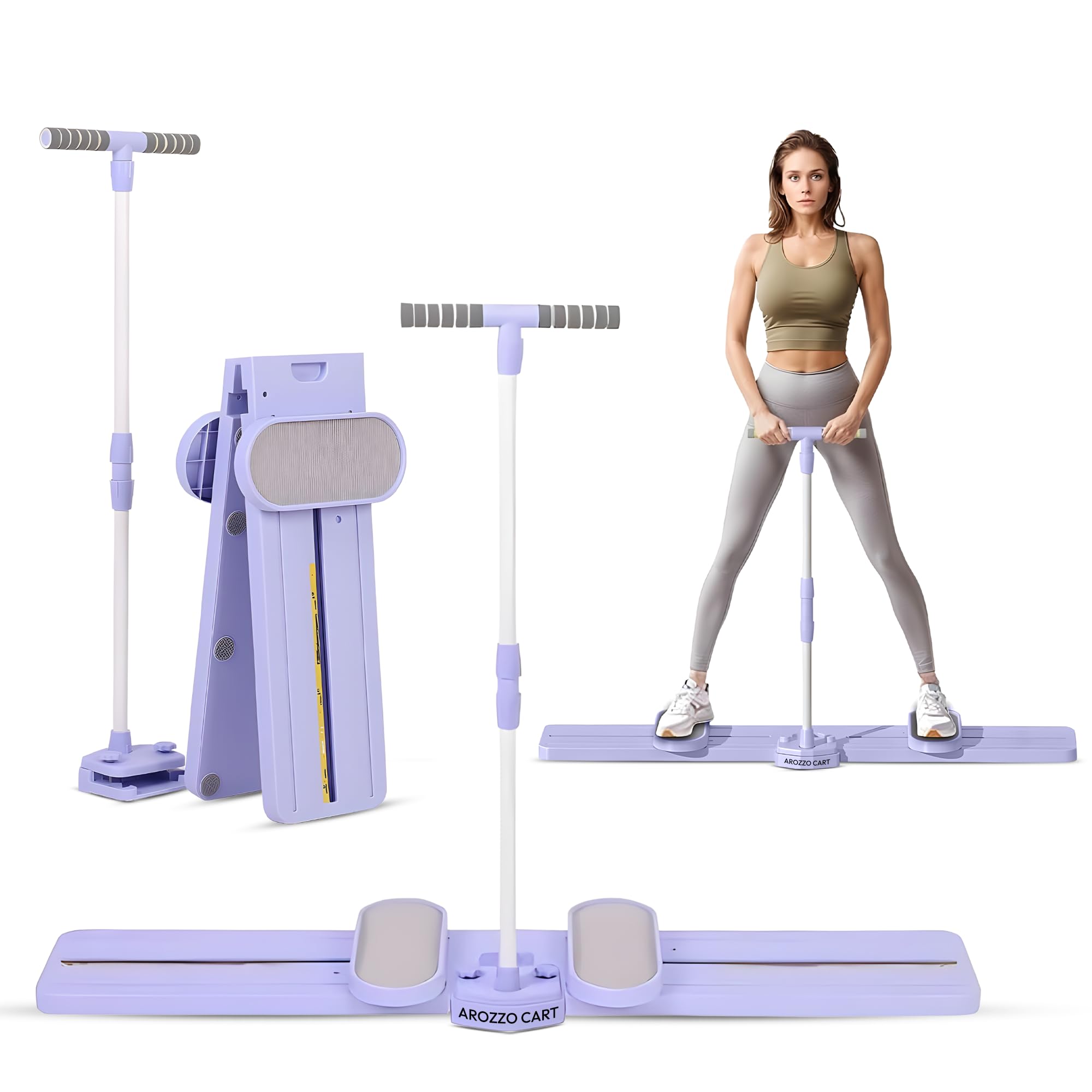 Multifunctional Fitness Board, Pilates Mat, Full Body Trainer Glider, Leg Exercise Equipment, Ski Trainer for Weight Loss, Thighs, Waist, Pelvis and Hip Muscle Training (A1)-image-3
