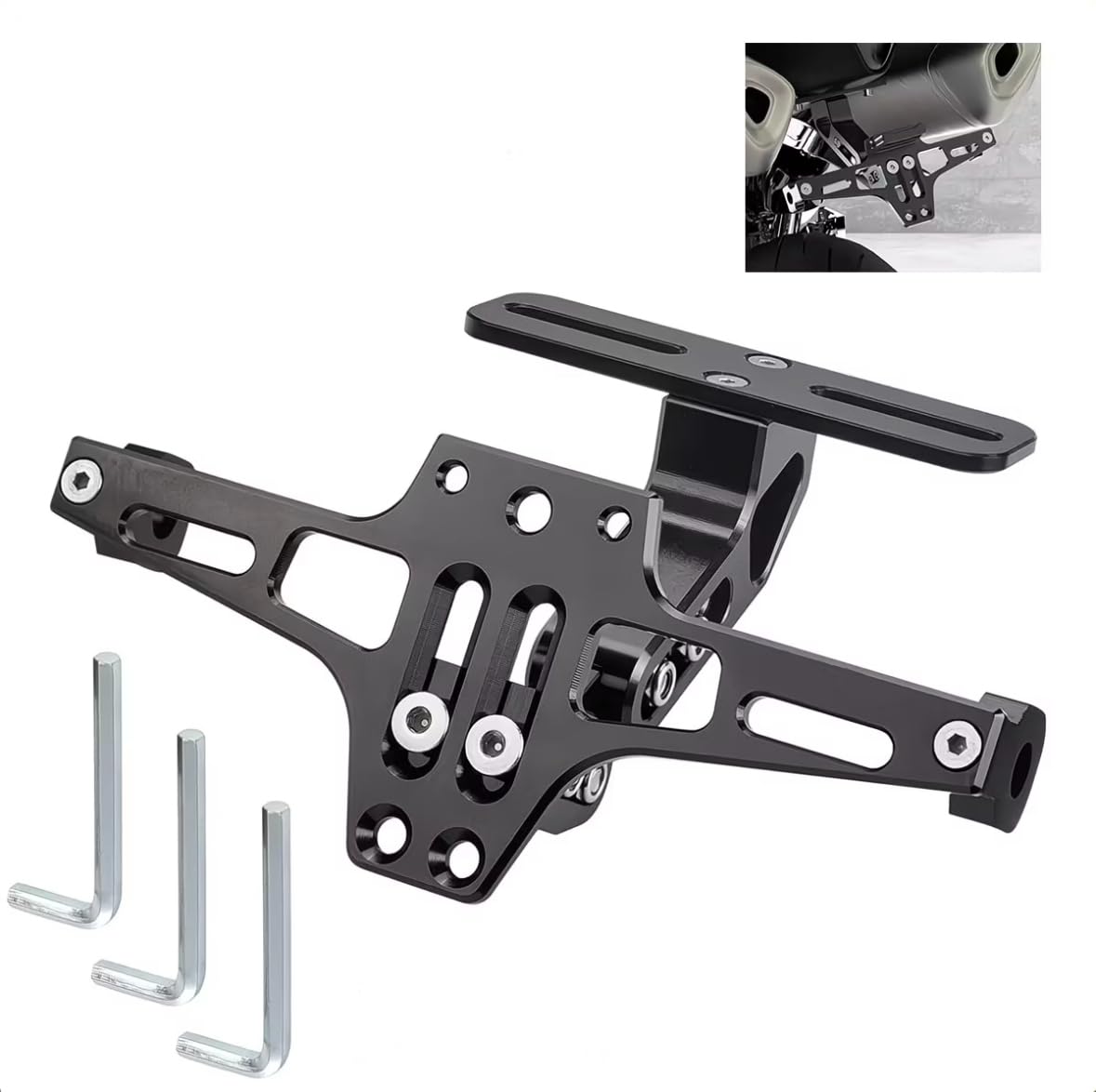 YDSTNiu 1PCS Motorcycle License Plate Bracket for Vespa GTV Sei Giorni,