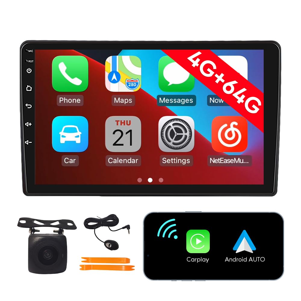 [4G 64G] Android Car Stereo FM Radio Carplay Android Auto 9