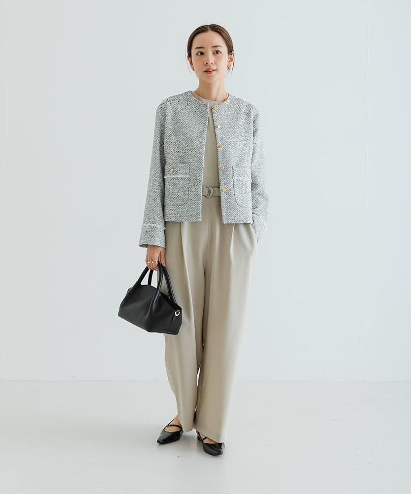 Amazon | [アーバンリサーチ] ジャケット コート ツイードノーカラー