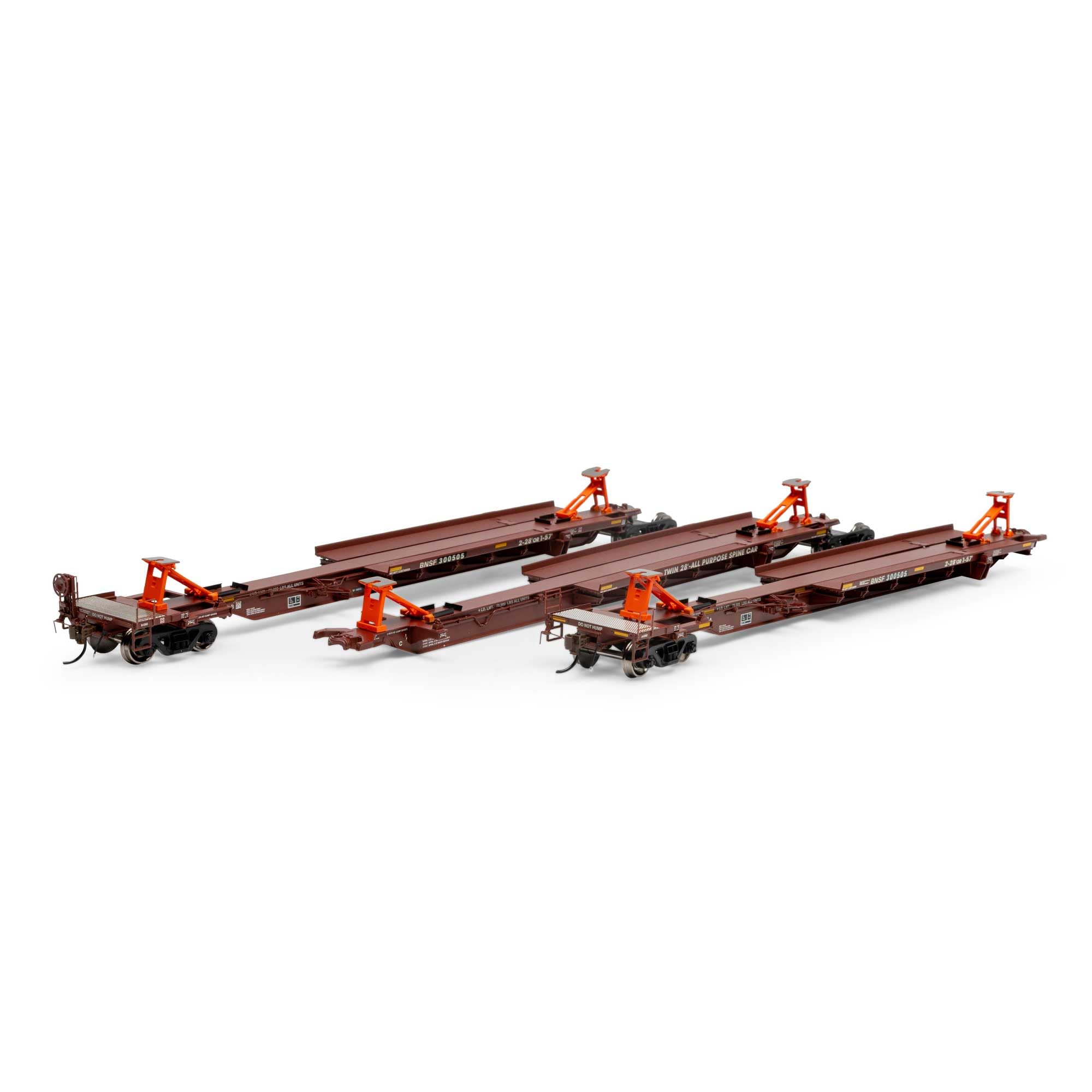 Athearn HO 57' Trinity Spine Car BNSF #300505 3 ATH41098 HO Rolling Stock