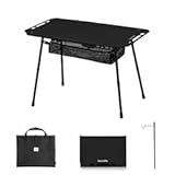 Tactical Camping Table with Adjustable Height&comma; Collapsible Table Lightweight with Carry Bag for Camping&comma; Travel expeditions&comma; Hiking&comma; Picnics&comma; BBQs & Beach Trips